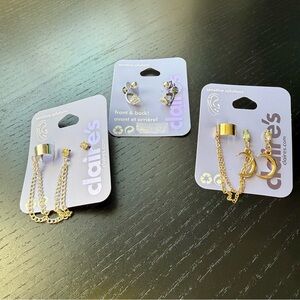 Claire's Gold and Silver Earrings Collection